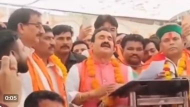 'Hema Malini Was Made To Dance Here': BJP Leader Narottam Mishra Kicks Up Political Storm With ‘Offensive’ Remark on Veteran Bollywood Actress (Watch Video)