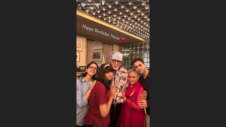 Amitabh Bachchan's Birthday: Navya Nanda Wishes 'Nana' with an Adorable Picture Featuring Aaradhya, Agastya, and Jaya Bachchan