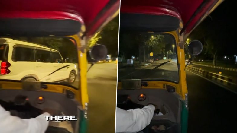 Auto-Rickshaw Carrying Ben Stokes, Liam Livingstone Narrowly Escapes Collision With Car in India On Sidelines of CWC 2023, Video Goes Viral!