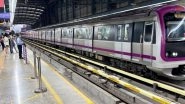Bengaluru Metro Purple Line Becomes Operational; Train Services From Baiyapanahalli to KR Puram and Kengri to Challaghatta Commence Today (Watch Video)