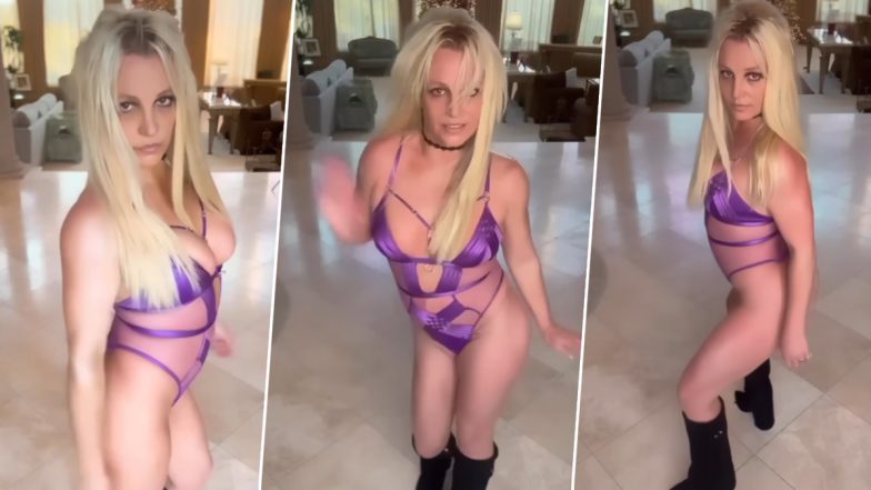 Britney Spears Wears Purple Thong Bodysuit and Dances to Beyoncé’s Song ‘Daddy Lessons’, Singer Shares Videos on Insta