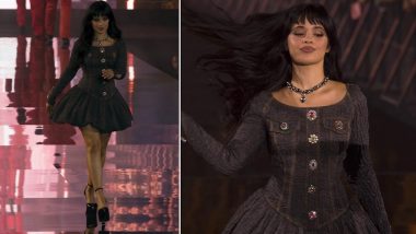 Camila Cabello Sets the Runway On Fire in Crinkled Black Mini Dress at L'Oreal Paris Show