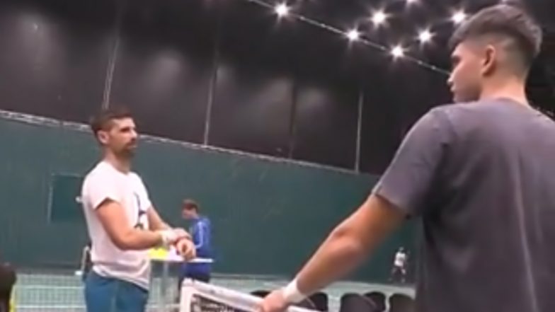 Paris Masters 2023: Carlos Alcaraz and Novak Djokovic Practice Together Ahead of Final ATP Masters 1000 Event