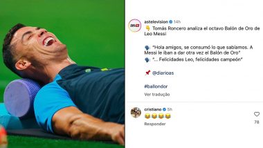 Cristiano Ronaldo Reacts to Controversial Post Of Spanish Journalist Slamming Lionel Messi Following His Eighth Ballon d'or Victory