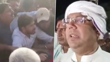 Rajasthan Assembly Election 2023: Congress MLA Danish Abrar Shown Black Flags, His Car Pelted With Stones in Sawai Madhopur District (Watch Video)