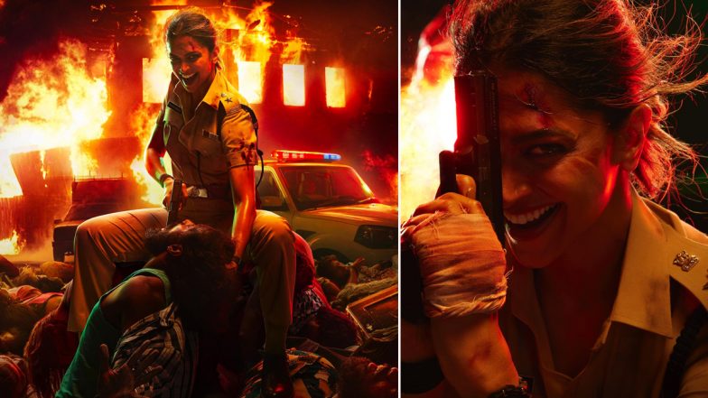 Singham Again: Deepika Padukone As Shakti Shetty Shows Off Her Cool Side As She Knocks Down Criminals in This First Look Poster From Rohit Shetty’s Cop Universe (View Pics)