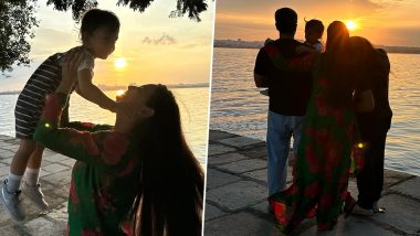 Dia Mirza and Vaibhav Rekhi Enjoy Sunset View With Kids, Actress Shares Priceless Moments on Insta (See Pics)