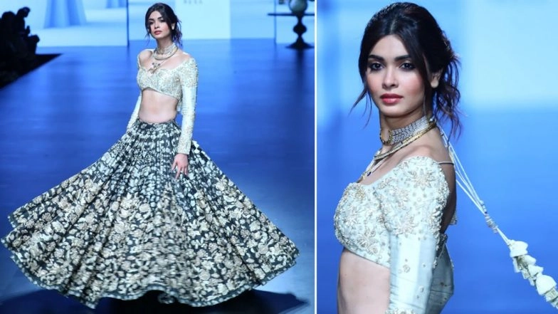 Lakme Fashion Week 2023: Diana Penty Turns Showstopper in Paulmi and Harsh Lehenga (See Pics)