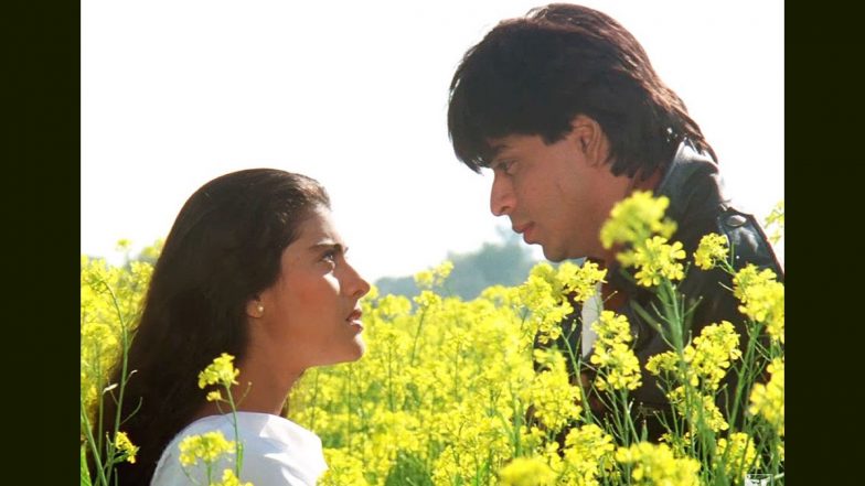 28 Years of DDLJ: Kajol Shares Priceless Memory As She Celebrates the Release of Dilwale Dulhania Le Jayenge Co-Starring Shah Rukh Khan (View Pics & Watch Video)