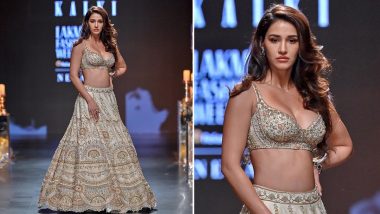 Hot! Disha Patani Sizzles In a Pastel Lehenga at Lakme Fashion Week 2023 (View Pic)