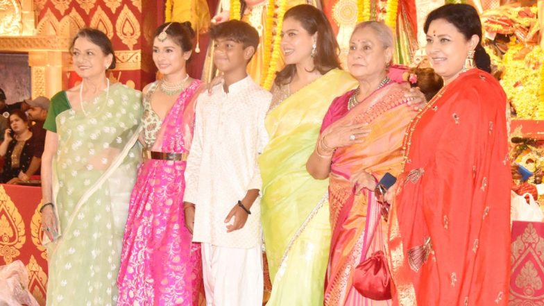 Durga Puja 2023 in Mumbai Photos: Kajol, Jaya Bachchan Offer Prayers at North Bombay Sarbojanin Durga Puja Samity