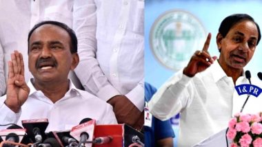 Telangana Assembly Elections 2023: BJP MLA Etala Rajender to Slug It Out With CM K Chandrasekhar Rao in Gajwel Assembly Segment, to Contest From Two Seats