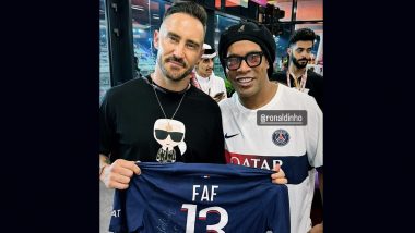 Faf du Plessis Meets Brazil Football Legend Ronaldinho on Sidelines of Qatar Grand Prix 2023, Pic Goes Viral!