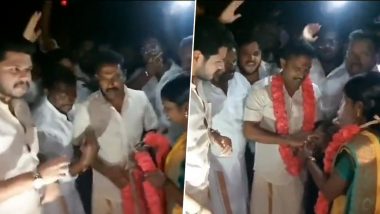 Leo Fever: Thalapathy Vijay Fans Get Engaged, Exchange Garlands During Movie Screening, Crowd Chants Actor's Name (Watch Video)