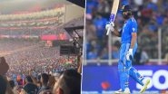 Fans Chant &lsquo;Rohit! Rohit!&rsquo; at Narendra Modi Stadium in Ahmedabad As Rohit Sharma&rsquo;s Blistering 86 Leads India to Seven-Wicket Victory Over Pakistan in CWC 2023, Video Viral!