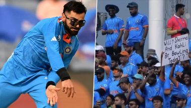 ‘Will Sharma and Kohli Be Bowling Today?’ Pic of Fan’s Placard Emerges As Virat Kohli Bowls During IND vs BAN CWC 2023 Match