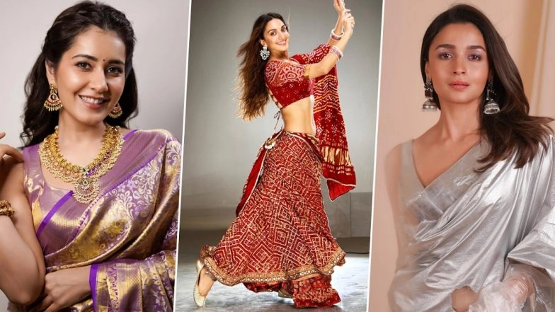 9 Days, 9 Colours of Navratri 2023! From Alia Bhatt to Kiara Advani, Check Celebrity-Inspired Outfits in Nine Vibrant Colours for Navaratri Festivities