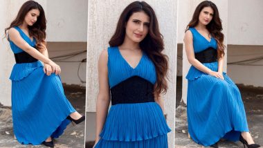 Fatima Sana Shaikh Exemplifies Elegance in Blue Co-Ord Set Paired With Stylish Black Belt (See Pics)