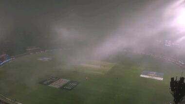 India vs New Zealand ICC Cricket World Cup 2023 Match Interrupted Due to Dense Fog in Dharamsala