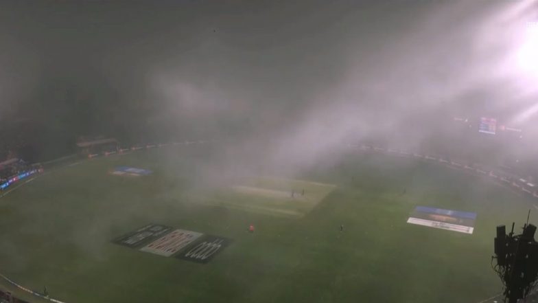 India vs New Zealand ICC Cricket World Cup 2023 Match Interrupted Due to Dense Fog in Dharamsala