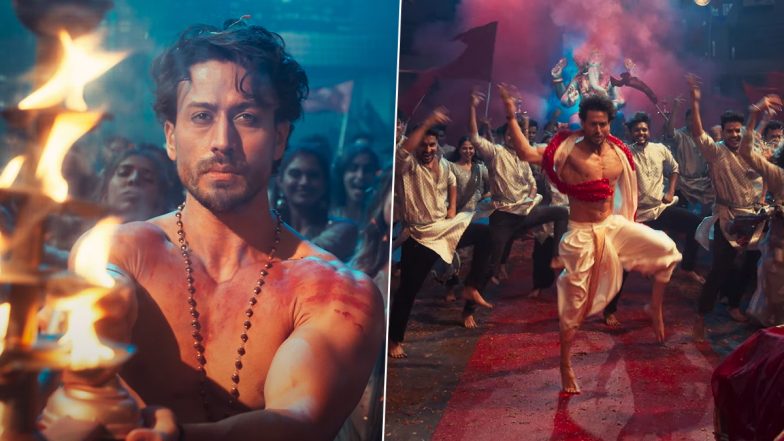 Ganapath Song 'Jai Ganesha': Tiger Shroff Is Soaked in Bappa's Bhakti As He Grooves to Dhol Beats in This Energetic Track (Watch Teaser Video)