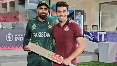 Babar Azam Gifts His Bat to Rahmanullah Gurbaz After Afghanistan Beat Pakistan in ICC Cricket World Cup 2023 Match, Picture Goes Viral!