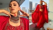 Hansika Motwani's Three-Piece Red Ethnic Outfit Serves Major Style Inspiration For Navratri 2023 Day 3 Fashion (See Pics)