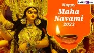 Maha Navami 2023 Images & HD Wallpapers for Free Download Online: Wish Happy Durga Navami With WhatsApp Messages, Greetings and SMS to Family and Friends