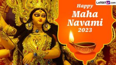 Maha Navami 2023 Images & HD Wallpapers for Free Download Online: Wish Happy Durga Navami With WhatsApp Messages, Greetings and SMS to Family and Friends