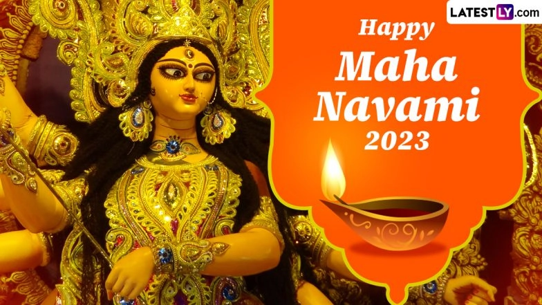 Maha Navami 2023 Images & HD Wallpapers for Free Download Online: Wish Happy Durga Navami With WhatsApp Messages, Greetings and SMS to Family and Friends