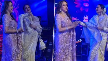 Hema Malini's 75th Birthday Bash! Rekha Grooves to 'Kya Khoob Lagti Ho' With OG Dream Girl (Watch Video)