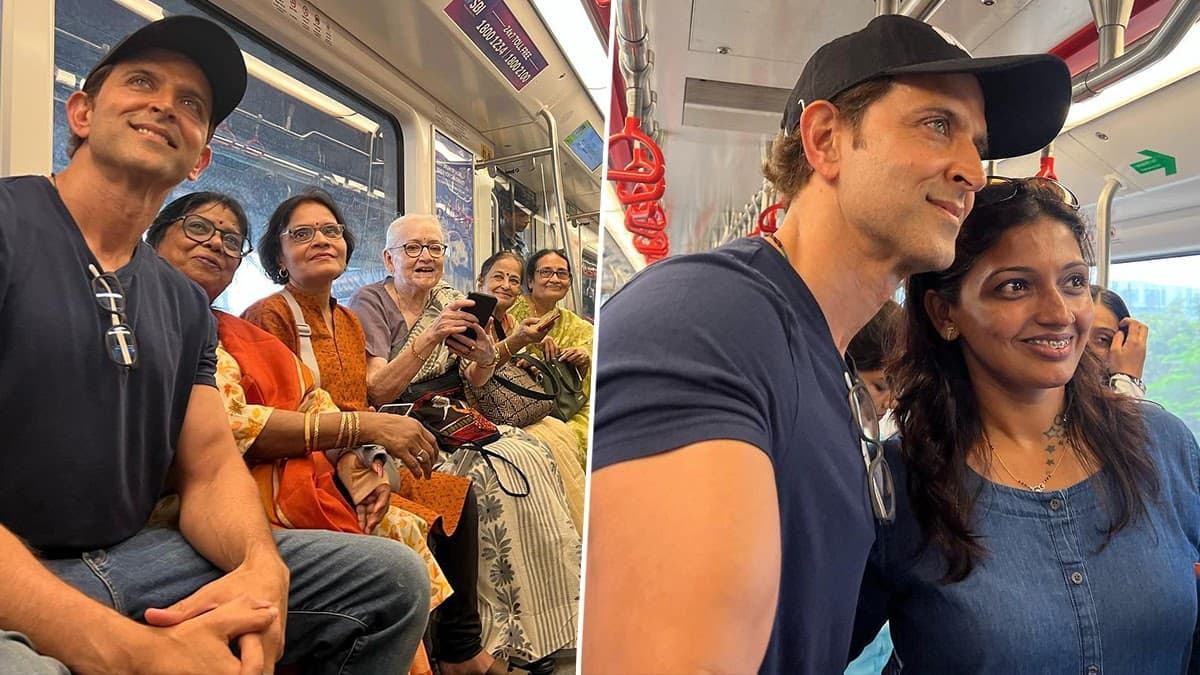 Bollywood News Hrithik Roshan Takes Metro Ride For Action Shoot Clicks Selfies With Fans