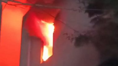 Hyderabad Fire: Blaze Erupts at Srinivasa Boys Hostel, Video Shows Huge Flames Coming From Building