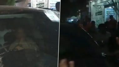 Shehbaz Sharif Manhandled: Angry Locals in Lahore Stop Convoy of Former Pakistan PM, Break His Car's Windshield (Watch Video)