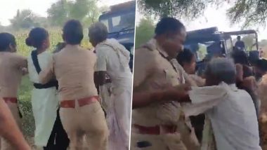 Uttar Pradesh Shocker: Retired Government Official Mowed Down by Truck Over Land Dispute in Firozabad, Horrific Video Surfaces