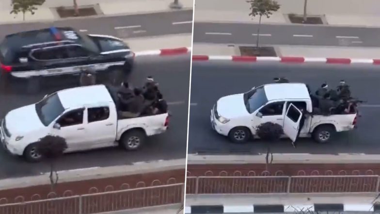 Israel Attacks: 'Hamas Militants' Seen Firing on Civilians, Five IDF Soldiers Reportedly Taken Hostage (Watch Videos)