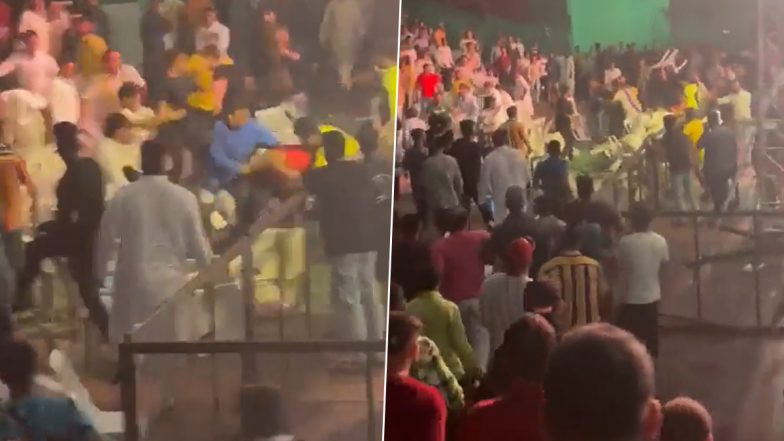 Wrestlers Fight in Hyderabad Video: Brawl Breaks Out Between Two Groups After ‘Pahalwans’ Punch Each Other During Match in Lal Bahadur Stadium, Viral Clip Surfaces