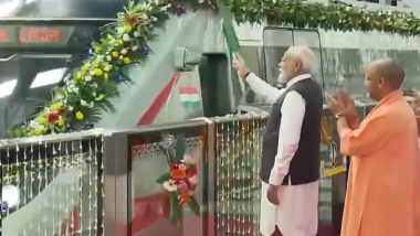 NaMo Bharat Inaugurated: PM Narendra Modi Inaugurates Delhi-Ghaziabad-Meerut Rapid Rail Transit System at Sahibabad’s RapidX Station, Calls It a Historic Moment (Watch Video)