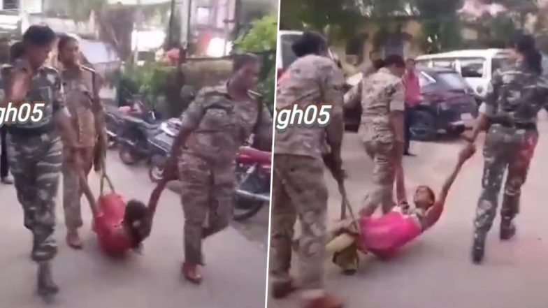 Jharkhand: Cops Tie Thief’s Legs, Drag Her Back to Police Station After She Flees Custody in Bokaro, Video Surfaces