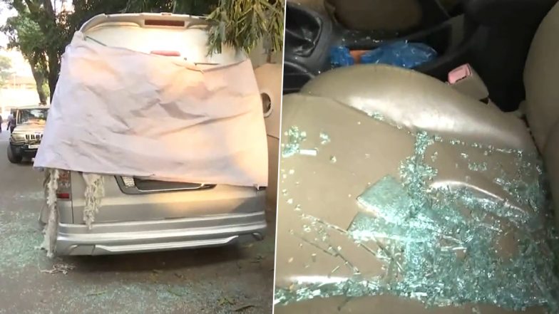 Mumbai: Vehicles of Advocate Gunaratna Sadavarte, Who Opposes Maratha Reservation in Maharashtra, Severely Damaged, Video of Vandalism Goes Viral