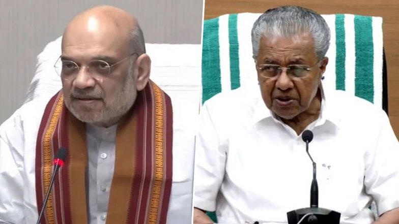 Kerala Blast: Amit Shah Dials CM Pinarayi Vijayan After Deadly Explosion in Kalamassery, Instructs NIA to Investigate Incident