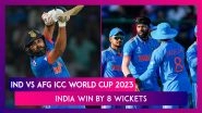 IND vs AFG ICC World Cup 2023 Stat Highlights: Rohit Sharma Shines In India&rsquo;s Victory