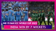 IND vs BAN ICC World Cup 2023 Stat Highlights: Virat Kohli's Century Powers India To Victory Over Bangladesh