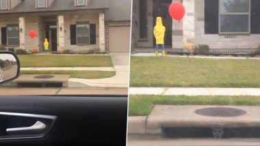 Halloween 2023 Ideas: Family Decorates Home in Spooky Style Featuring Pennywise Clown From Horror Movie 'It' (Watch Video)