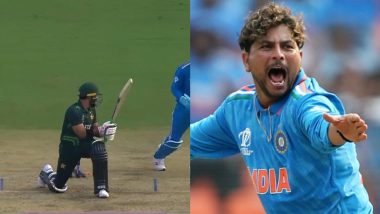 Bowled! Kuldeep Yadav Cleans Up Iftikhar Ahmed During IND vs PAK ICC Cricket World Cup 2023 Match (Watch Video)