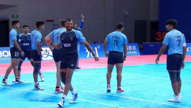 India vs Pakistan, Asian Games 2023 Kabaddi Live Streaming Online: Know TV Channel & Telecast Details for Men's Semifinal Clash in Hangzhou