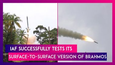 Indian Air Force Successfully Carries Out Test Of Surface-To-Surface Version Of Brahmos Missile, Says ‘Mission Achieved All Its Objectives’