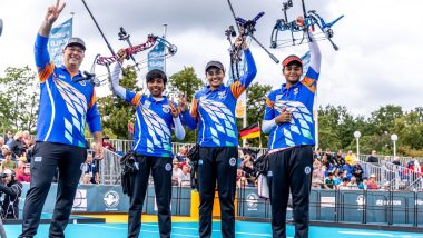 Jyothi Surekha Vennam, Parneet Kaur and Aditi Gopichand Swami Win Gold Medal in Archery Women’s Compound Team Event at Asian Games 2023