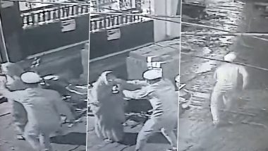 Uttar Pradesh Chain Snatching Video: Man Wearing 'Skull Cap' Snatches Chain of Woman Out on Morning Walk in Jaunpur, Shocking CCTV Footage Surfaces