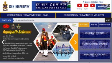 Indian Navy Recruitment 2024: Vacancies Notified for 224 Short Service Commission Officers Post, Apply Online at joinindiannavy.gov.in